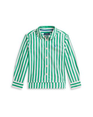 Girls' Striped Cotton Poplin Boxy Shirt - Little Kid