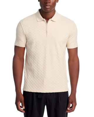 Regular Fit Zip Front Polo Shirt