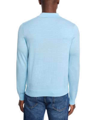 Merino Wool Long Sleeved Polo Sweater