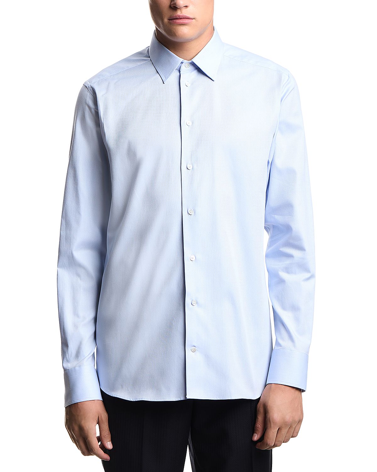 Emporio Armani Textured Cotton Dress Shirt