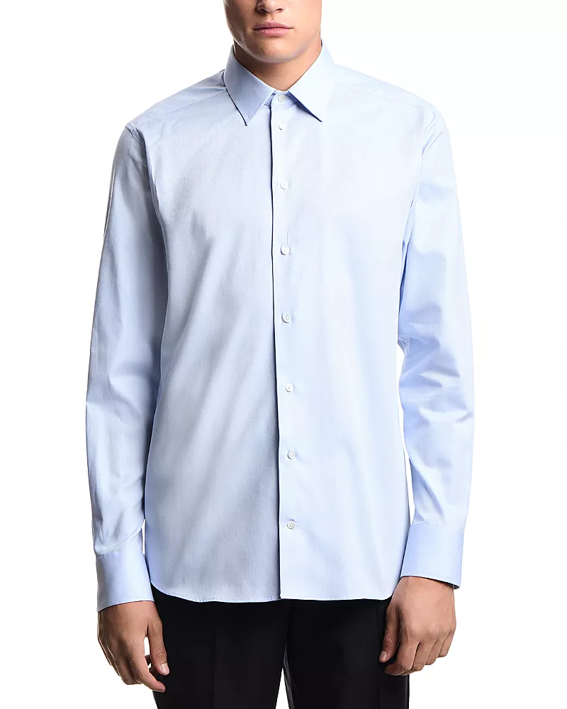 Emporio Armani Textured Cotton Dress Shirt