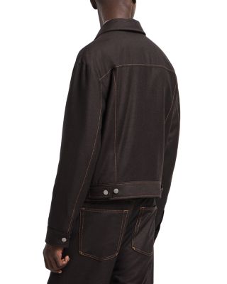 Denim Effect Wool Jacket