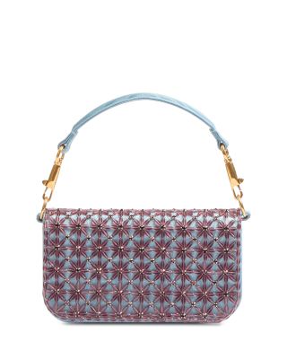 Locò Small Embellished VLogo Moir&eacute; Convertible Shoulder Bag