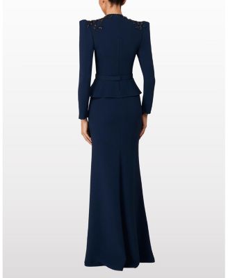 Night flowering Sequin-embellished V-neck Maxi Dress