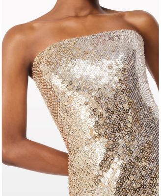 Caron Sequin-embellished Strapless Maxi Dress