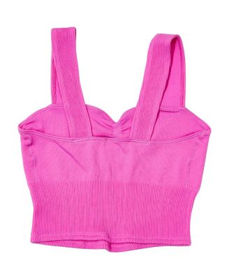  Girls' Ribbed Wide Strap Cami - Big Kid
