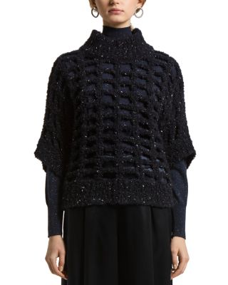 Knitted Mock Neck Sweater
