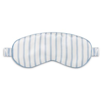 Silk Ticking Eye Mask with Pouch