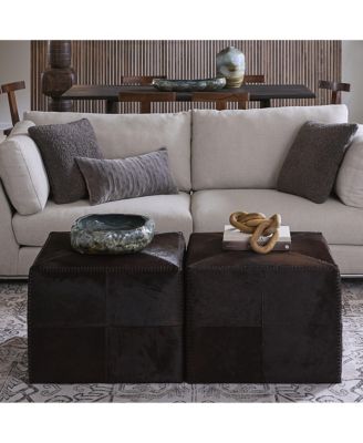   Hair on Hide Large Ottoman