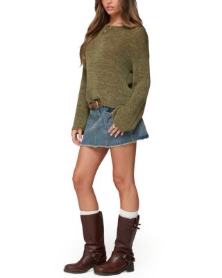 Drop Shoulder Light Knit Sweater