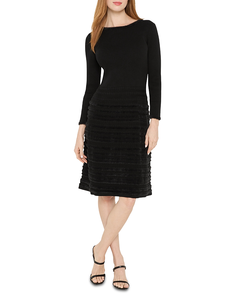 Nic + Zoe Nic+zoe All The Trimmings Knit Dress In Black