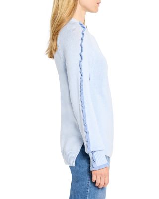 Ruffled Down Sweater