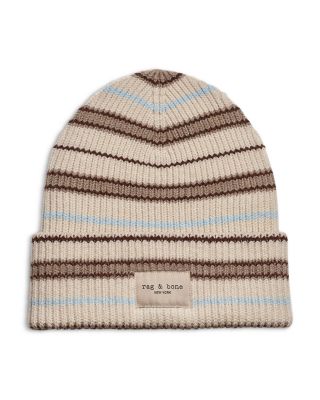 Blake Multi Stripe Knit Wool Blend Beanie