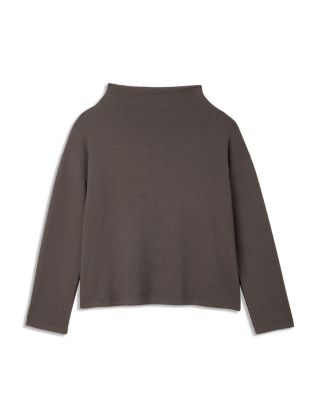 Double Knit Funnel Neck Boxy Top