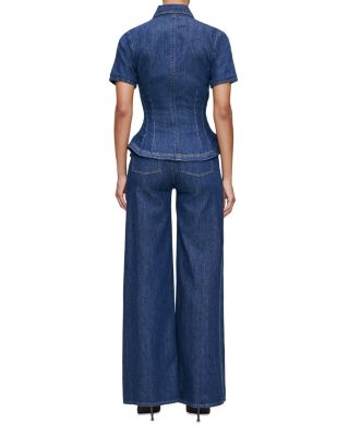 Hepburn Aura High Rise Wide Leg Jeans in Inkwell