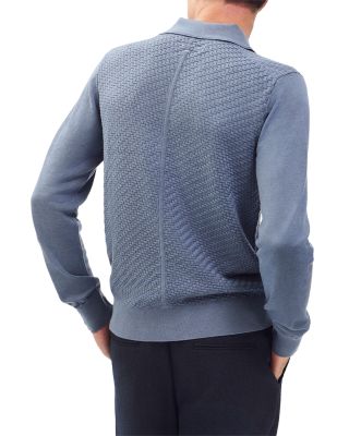 Charles Long Sleeve Wool Polo Sweater