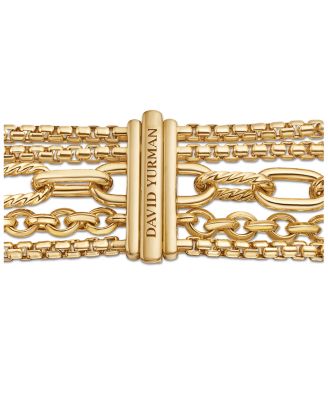 Multi Row Chain Bracelet in 18K Yellow Gold, 29mm