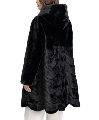 Faux Fur Mink Reversible Parka Coat