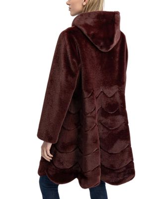 Faux Fur Mink Reversible Parka Coat