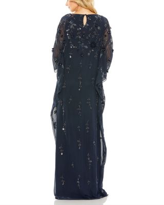  Embellished Trapeze Evening Gown