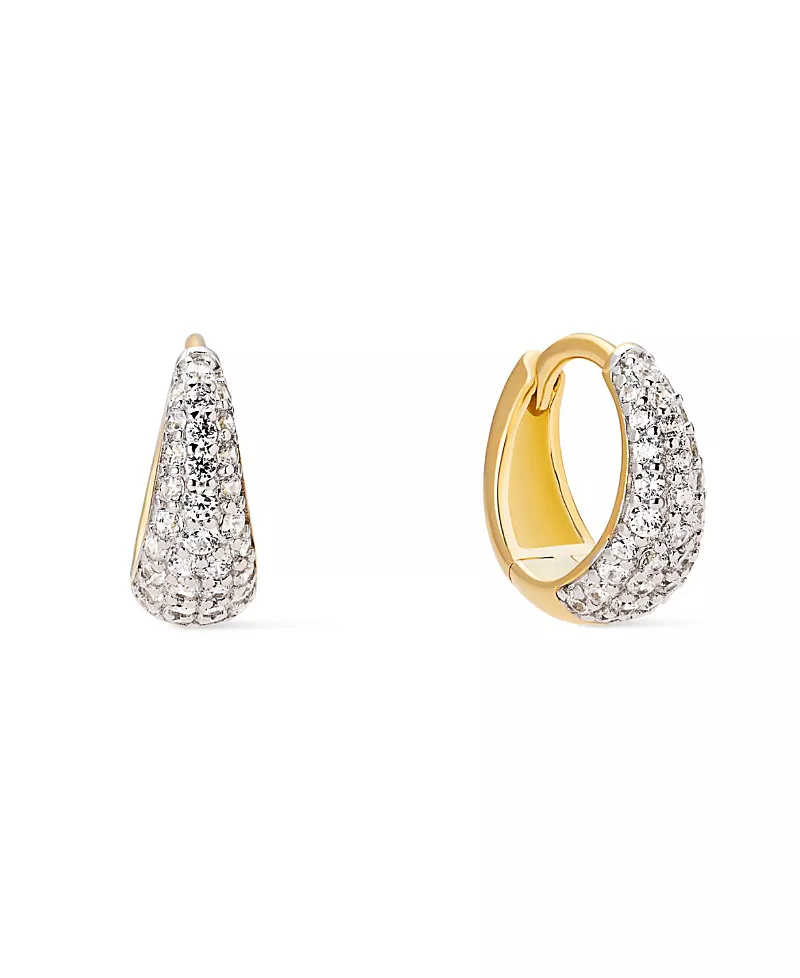Ana Luisa Huggie Nate Pave Earrings