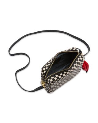 Midi Sac Lips Woven Leather Crossbody Bag