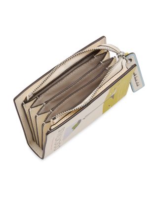 Lime Slice Page Turner Leather Zip Wallet