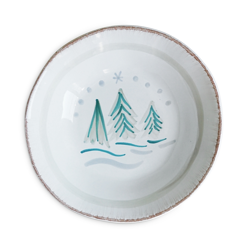 La Gabbianella Cortina Pasta Bowl, Winter Trees In White