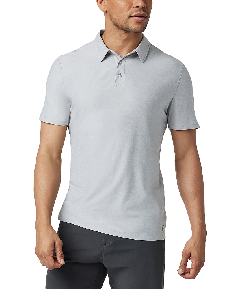 Vuori Strato Tech Polo Shirt In Silver