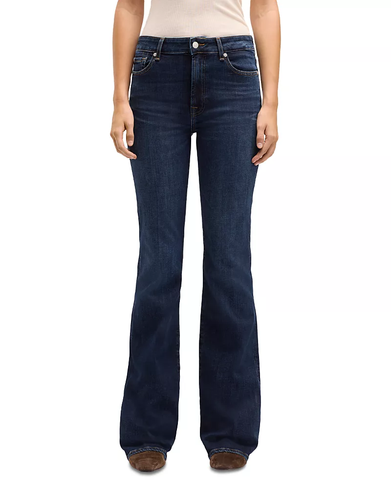 7 For All Mankind The Leggy Bootcut Jeans in Midnight Fade