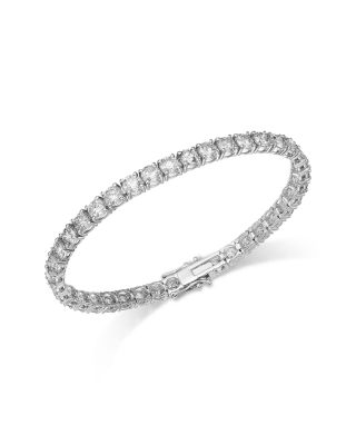 Certified Diamond Classic Tennis Bracelet in 14K White Gold, 12.0 tcw