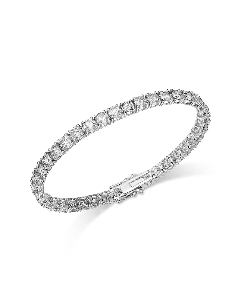 Bloomingdale's Fine Collection Luxe Collection Certified Diamond Classic Tennis Bracelet in 14K White Gold, 12.0 tcw
