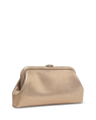Skyler Shimmer Suede Clutch