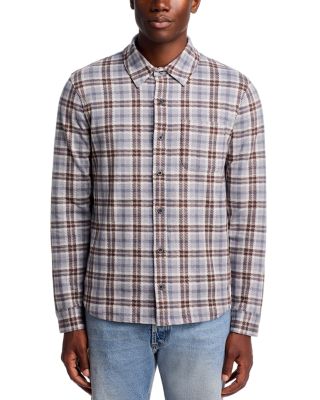 Plaid Knit Shirt Jacket