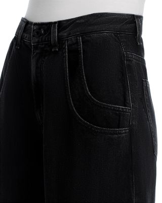 Lenox High Rise Barrel Jeans in Double Stone