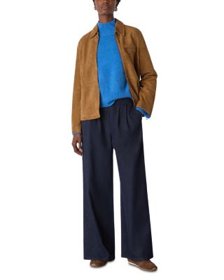 Wool Funnel Neck Knit Sweater