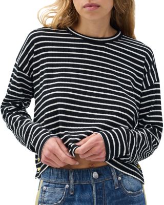 The Knit Stripe Crewneck Pullover