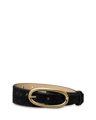 Women's Pierced Buckle Leather Belt