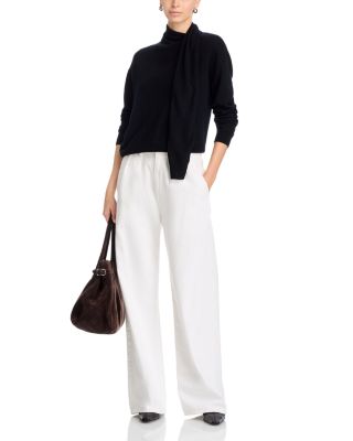 Cortina Wool &amp; Cashmere Crewneck Scarf Sweater