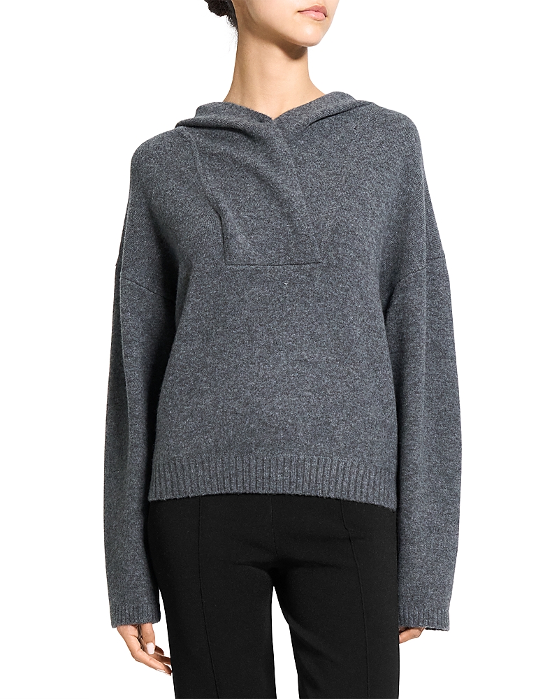 Theory Astor Knit Hoodie In Gray