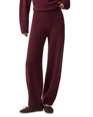 Felted Wide Leg Pants in Wool Cashmere 