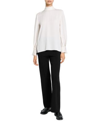 Silk Blouson Sleeve Top