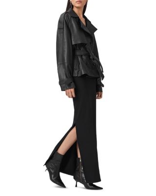 Reed Leather Trench Jacket