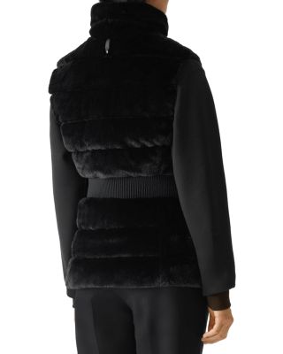 Twiggy Faux Fur Quilted Down Vest