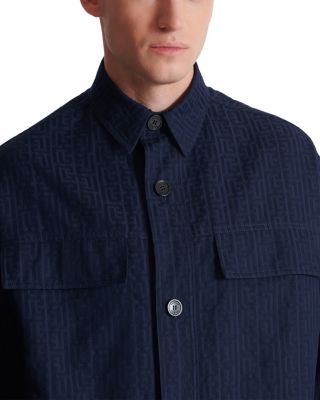 Monogram Print Overshirt Jacket