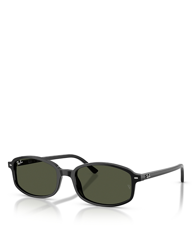 Ray Ban Sam Sunglasses Black Frame Green Lenses 54-19 In Black
