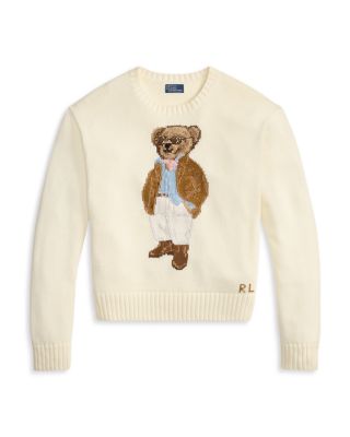 Polo Bear Cotton Crewneck Sweater
