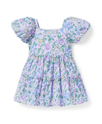Girls' Floral Puff Sleeve Dress - Baby, Little Kid, Big Kid