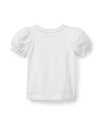 Girls' Lace Puff Sleeve Top - Baby, Little Kid, Big Kid