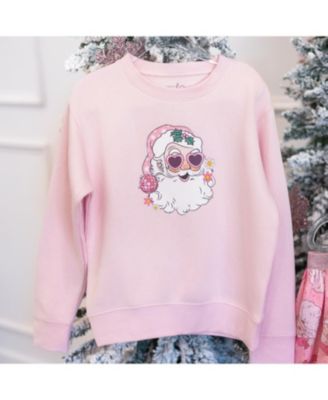Girls' Disco Santa Christmas Sweatshirt - Baby, Little Kid